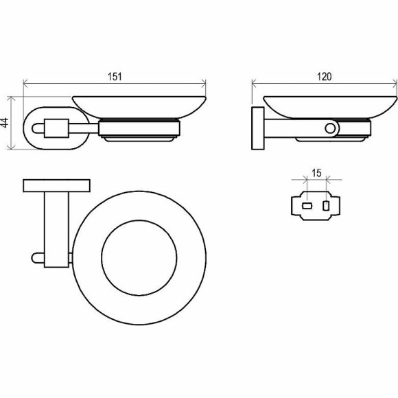 Набор аксессуаров Ravak Chrome 70508025 Хром Набор аксессуаров Ravak Chrome 70508025 Хром
