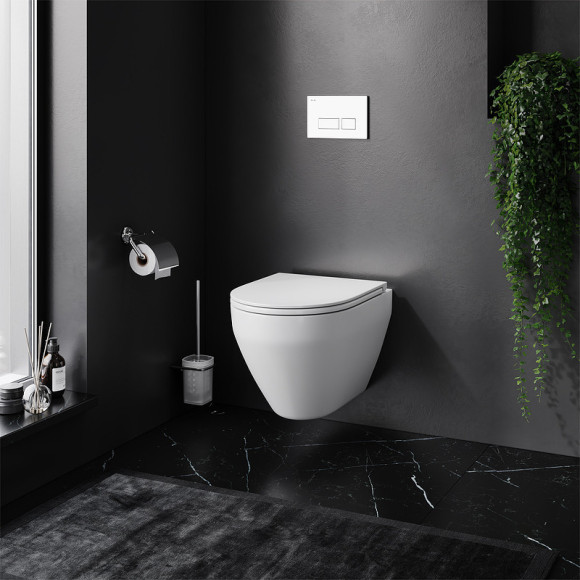 Комплект унитаза с инсталляцией AM.PM Spirit V2.0 FlashClean IS47001.701700 с сиденьем Микролифт и Белой клавишей смыва Комплект унитаза с инсталляцией AM.PM Spirit V2.0 FlashClean IS47001.701700 с сиденьем Микролифт и Белой клавишей смыва