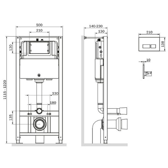 Комплект унитаза с инсталляцией AM.PM Spirit V2.0 FlashClean IS47001.701700 с сиденьем Микролифт и Белой клавишей смыва Комплект унитаза с инсталляцией AM.PM Spirit V2.0 FlashClean IS47001.701700 с сиденьем Микролифт и Белой клавишей смыва