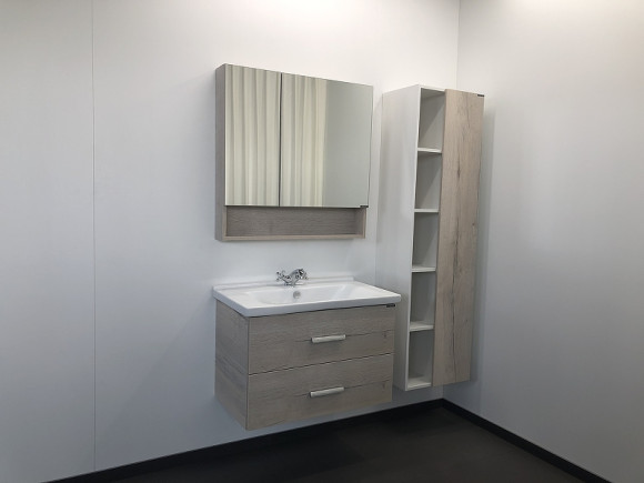 Зеркальный шкаф Comforty Парма 80 00004143489 Дуб дымчатый