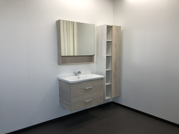 Зеркальный шкаф Comforty Парма 80 00004143489 Дуб дымчатый