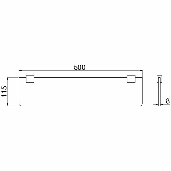 Стеклянная полка Allen Brau Infinity 6.21012-00 Хром Стеклянная полка Allen Brau Infinity 6.21012-00 Хром