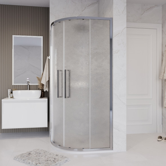 Душевой уголок Grossman Cosmo 80х80 301.K33.02.8080.10.02 профиль Хром стекло шиншилла Душевой уголок Grossman Cosmo 80х80 301.K33.02.8080.10.02 профиль Хром стекло шиншилла