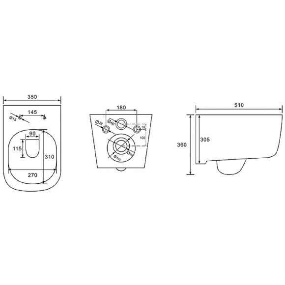 Унитаз Aquatek Дива AQ2012-00 подвесной с сиденьем Микролифт Унитаз Aquatek Дива AQ2012-00 подвесной с сиденьем Микролифт