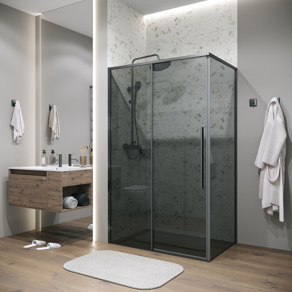 Душевой уголок Grossman Galaxy 110х90 120.K33.01.1190.42.10 профиль Графит сатин стекло тонированное Душевой уголок Grossman Galaxy 110х90 120.K33.01.1190.42.10 профиль Графит сатин стекло тонированное