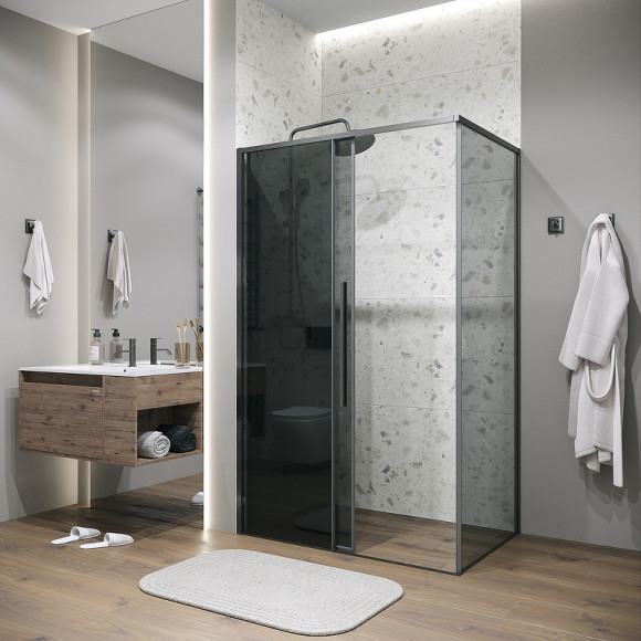 Душевой уголок Grossman Galaxy 110х90 120.K33.01.1190.42.10 профиль Графит сатин стекло тонированное Душевой уголок Grossman Galaxy 110х90 120.K33.01.1190.42.10 профиль Графит сатин стекло тонированное