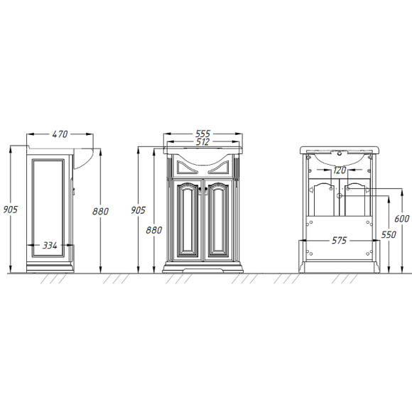 Тумба под раковину Opadiris Риспекто 55 00-00007072 Белая матовая Тумба под раковину Opadiris Риспекто 55 00-00007072 Белая матовая