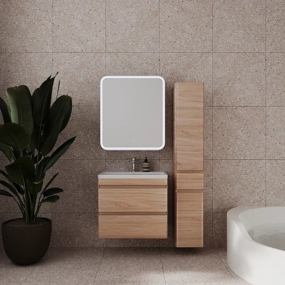 Тумба под раковину Style Line Атлантика 70 Люкс Plus СС-00002341 подвесная Ясень перламутр