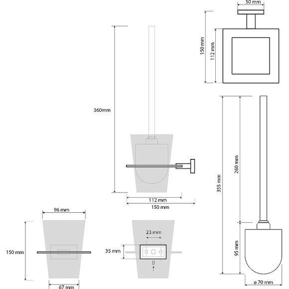 Ершик для унитаза Bemeta Plaza 118113012 Хром