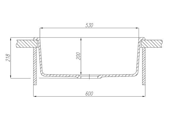 Кухонная мойка Aquaton Делия 60 1A715232LD210 Графит