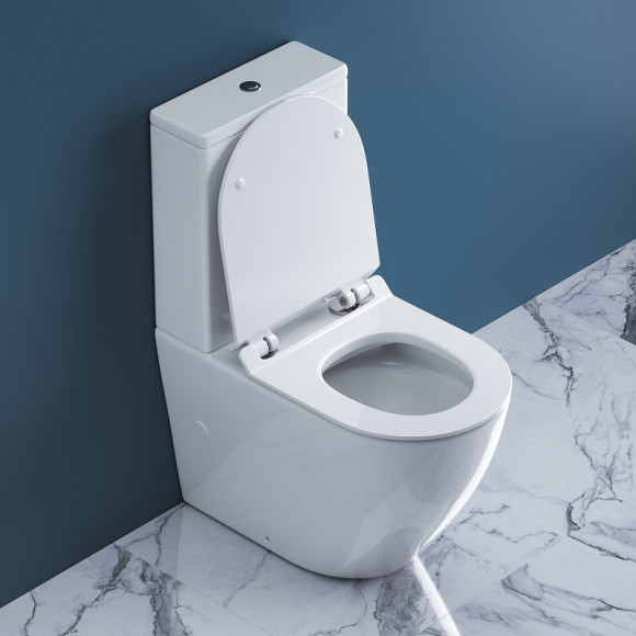 Унитаз компакт BelBagno Sfera-R BB2141CPR/BB2111SC без бачка с сиденьем Микролифт Унитаз компакт BelBagno Sfera-R BB2141CPR/BB2111SC без бачка с сиденьем Микролифт