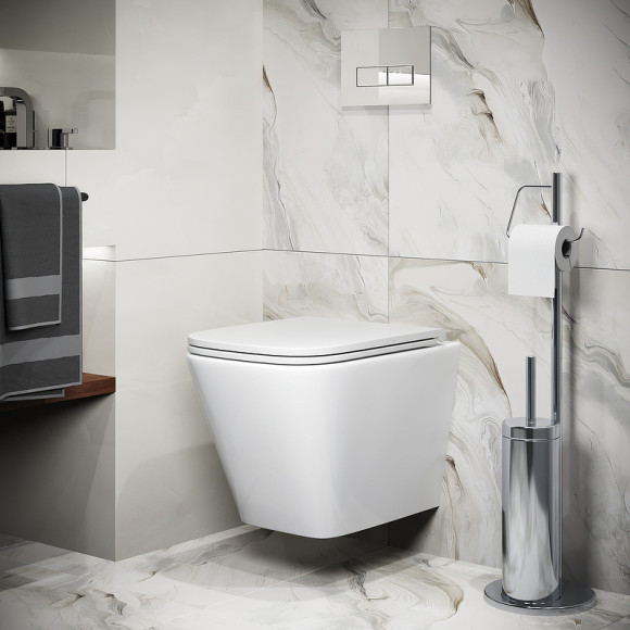 Унитаз Grossman GR-4479SQ подвесной Белый с сиденьем Микролифт Унитаз Grossman GR-4479SQ подвесной Белый с сиденьем Микролифт