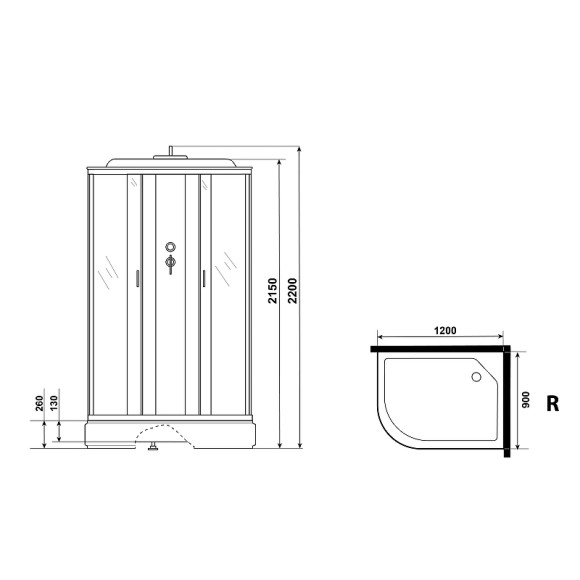 Душевая кабина Niagara Classic 120х90 NG-33294-14R без гидромассажа Душевая кабина Niagara Classic 120х90 NG-33294-14R без гидромассажа