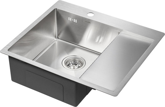 Кухонная мойка Paulmark Kroner 59F PM225951-BSL Брашированная сталь Кухонная мойка Paulmark Kroner 59F PM225951-BSL Брашированная сталь