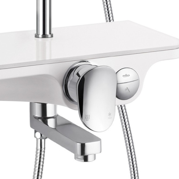 Душевая система WeltWasser WW DP 1020 WT 10000003185 Хром Белая Душевая система WeltWasser WW DP 1020 WT 10000003185 Хром Белая