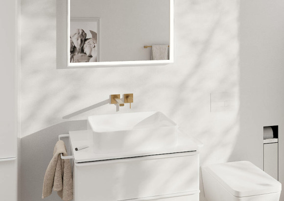 Смеситель для раковины Hansgrohe Tecturis E 73051140 Бронза