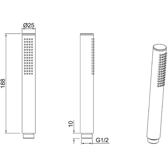 Ручной душ Allen Brau Priority 5.31020-00 Хром Ручной душ Allen Brau Priority 5.31020-00 Хром