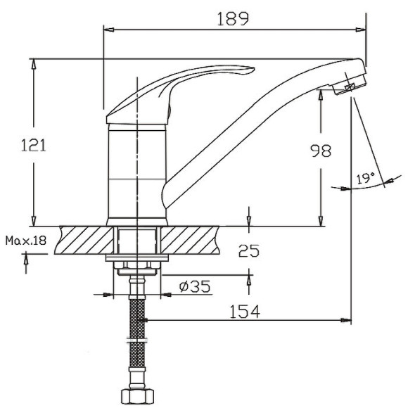 Смеситель для раковины Haiba HB4536-2 Хром