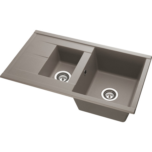 Кухонная мойка Aquaton Делия 87 1A716232DE250 Серый шелк Кухонная мойка Aquaton Делия 87 1A716232DE250 Серый шелк