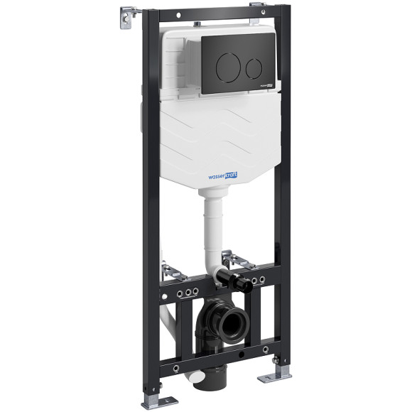 Инсталляция WasserKRAFT Aller 10TLT.010.ME.MB02 для унитаза с Черной матовой клавишей смыва
