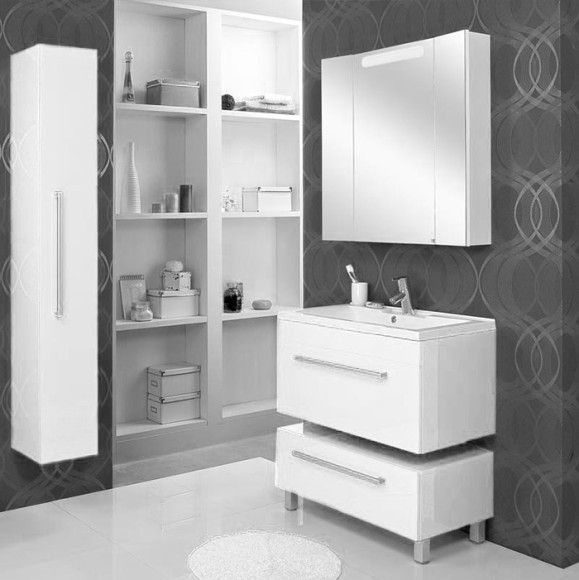 Тумба под раковину Aquaton Мадрид 100 М 1A126901MA010 подвесная Белая