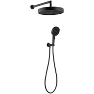 Комплект верхнего и ручного душа Boheme Cell 427-B Черный матовый