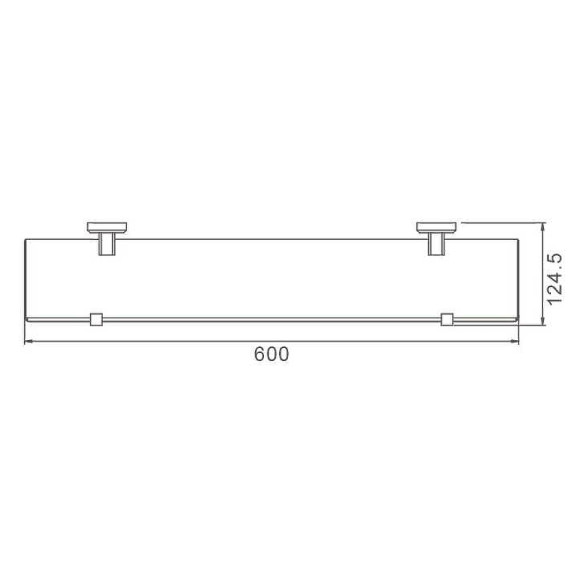 Стеклянная полка Gappo G38 G3807 Хром