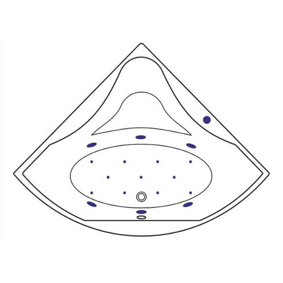 Акриловая ванна Excellent Glamour 150x150 WAEX.GLA15.RELAX.GL с гидромассажем Акриловая ванна Excellent Glamour 150x150 WAEX.GLA15.RELAX.GL с гидромассажем