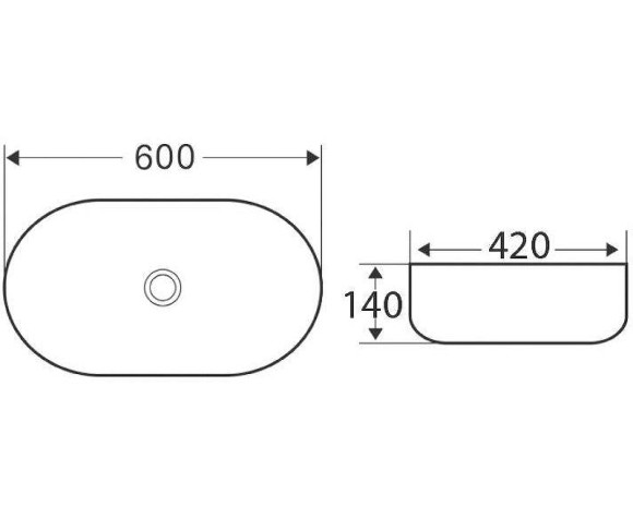 Раковина-чаша BelBagno 60 BB1084-H311 Серая матовая Раковина-чаша BelBagno 60 BB1084-H311 Серая матовая