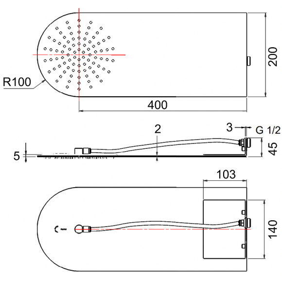Верхний душ Remer 350UFMX Хром Верхний душ Remer 350UFMX Хром