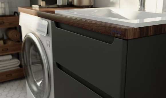 Столешница под раковину Jorno Wood 122 Wood.06.122/DW Темное дерево