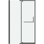 Душевая дверь Grossman Pragma 110 100.K33.03.110.42.00 профиль Графит сатин стекло прозрачное
