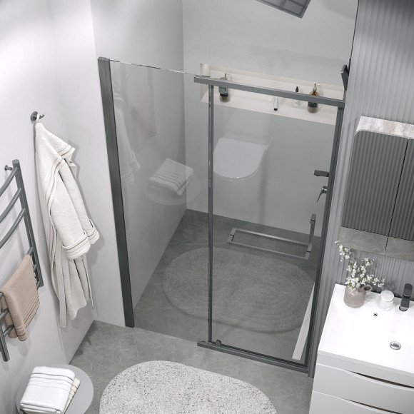 Душевая дверь Grossman Pragma 110 100.K33.03.110.42.00 профиль Графит сатин стекло прозрачное Душевая дверь Grossman Pragma 110 100.K33.03.110.42.00 профиль Графит сатин стекло прозрачное