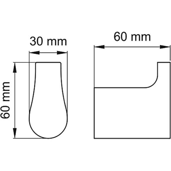 Крючок WasserKRAFT Glan K-5123 Черный глянцевый