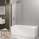 Шторка на ванну Berges River S Black 80х145 065011 профиль Черный матовый стекло прозрачное Шторка на ванну Berges River S Black 80х145 065011 профиль Черный матовый стекло прозрачное