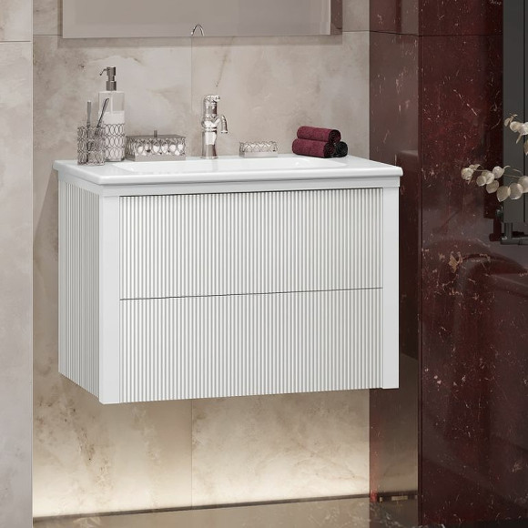 Тумба под раковину Opadiris Рубинно 80 00-00007341 подвесная Белая глянцевая Тумба под раковину Opadiris Рубинно 80 00-00007341 подвесная Белая глянцевая