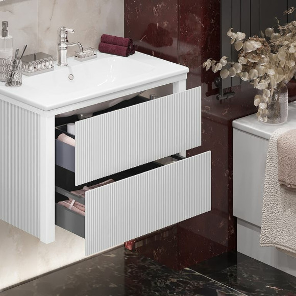 Тумба под раковину Opadiris Рубинно 80 00-00007341 подвесная Белая глянцевая Тумба под раковину Opadiris Рубинно 80 00-00007341 подвесная Белая глянцевая