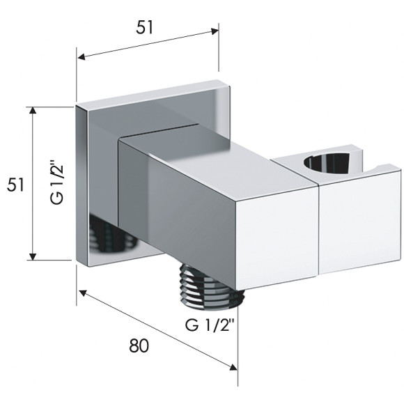 Шланговое подключение Remer 337SVO Бронза Шланговое подключение Remer 337SVO Бронза