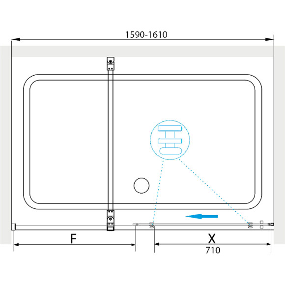 Душевая дверь RGW Tornado TO-18 B 160 41071816-14 профиль Черный стекло прозрачное Душевая дверь RGW Tornado TO-18 B 160 41071816-14 профиль Черный стекло прозрачное