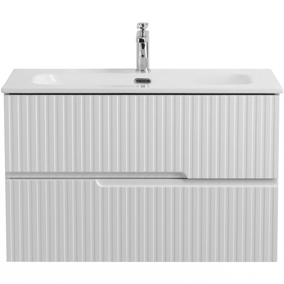 Тумба под раковину Cezares Duet-N 80 DUET-N-800-2C-SO-BL подвесная Bianco Lucido