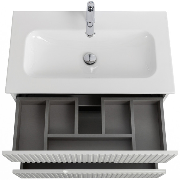 Тумба под раковину Cezares Duet-N 80 DUET-N-800-2C-SO-BL подвесная Bianco Lucido