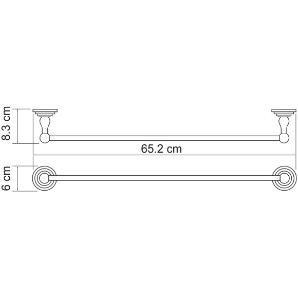 Полотенцедержатель WasserKRAFT Ammer K-7030 Хром матовый Полотенцедержатель WasserKRAFT Ammer K-7030 Хром матовый