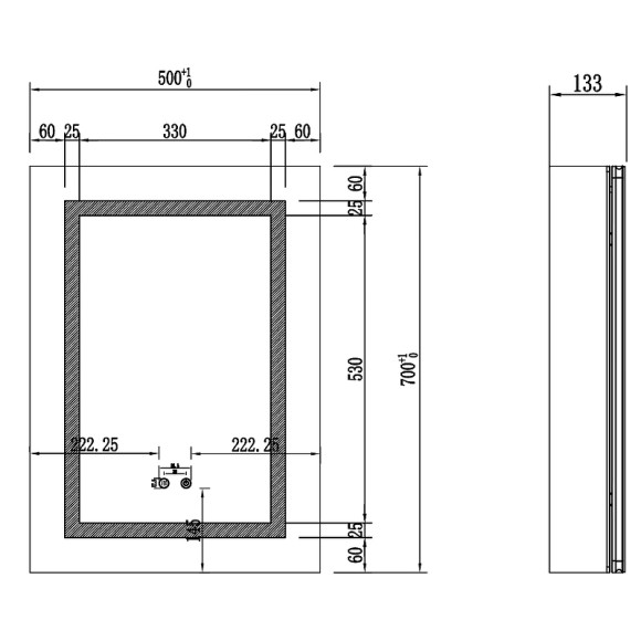 Зеркальный шкаф Aquatek 50 AQ7504-MLC с подсветкой Хром Зеркальный шкаф Aquatek 50 AQ7504-MLC с подсветкой Хром