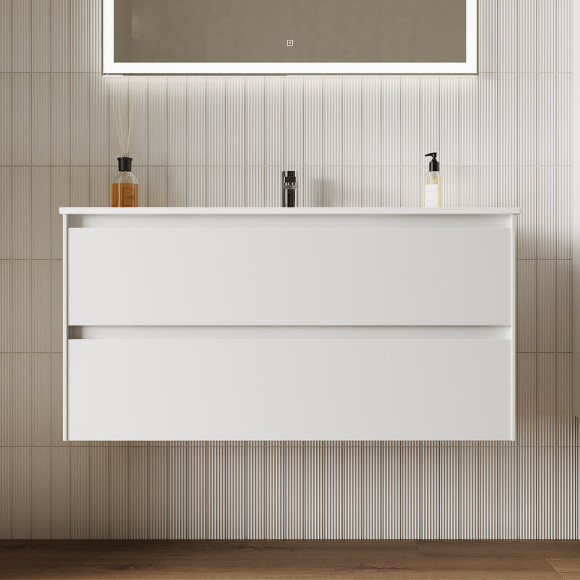 Тумба под раковину Sancos Cento 100 CN100W подвесная Белый глянец Тумба под раковину Sancos Cento 100 CN100W подвесная Белый глянец