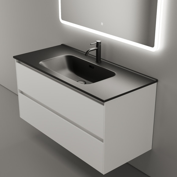 Тумба под раковину Sancos Cento 100 CN100W подвесная Белый глянец Тумба под раковину Sancos Cento 100 CN100W подвесная Белый глянец