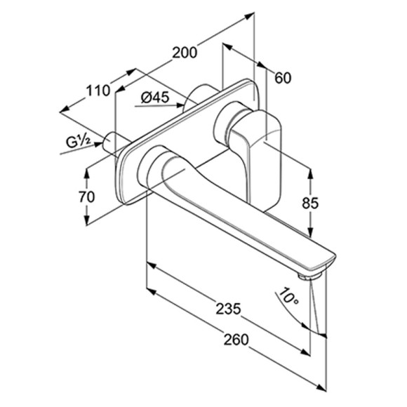Смеситель для раковины Kludi Ameo 412450575 Хром Смеситель для раковины Kludi Ameo 412450575 Хром