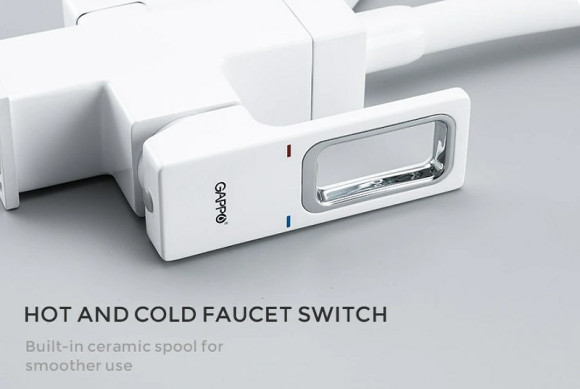 Смеситель для кухни Gappo G17-8 G4317-8 Белый