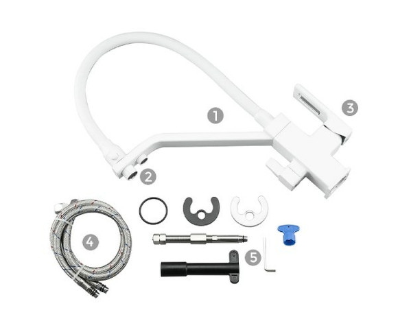 Смеситель для кухни Gappo G17-8 G4317-8 Белый