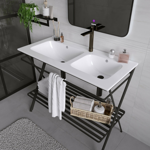 Раковина Grossman 80 GR-3039-2 двойная Белая Раковина Grossman 80 GR-3039-2 двойная Белая