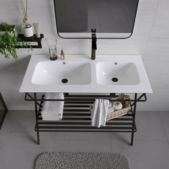 Раковина Grossman 80 GR-3039-2 двойная Белая Раковина Grossman 80 GR-3039-2 двойная Белая